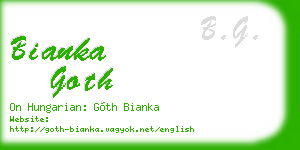 bianka goth business card