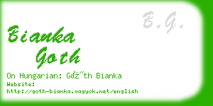 bianka goth business card